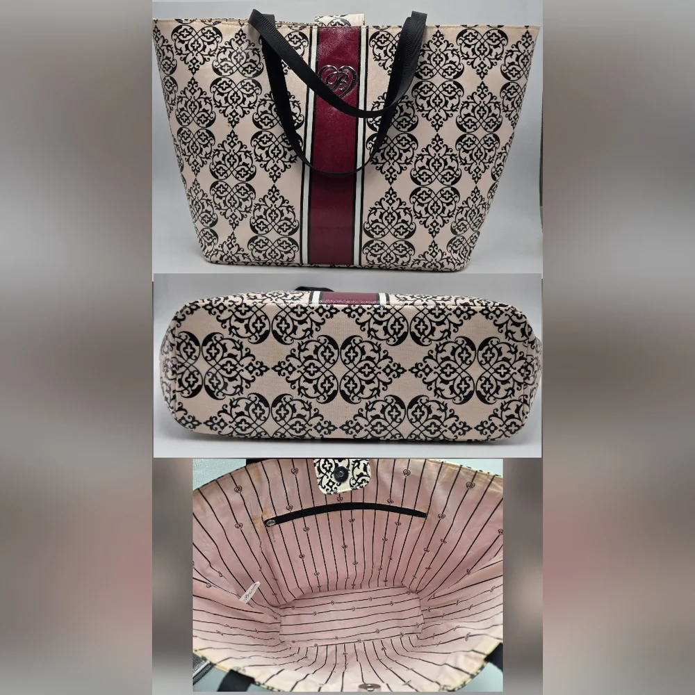 5 pcs Large Tote Bags 2 VS ; 1 Brighton ; 1 deux lux & 1 Barnes & Noble